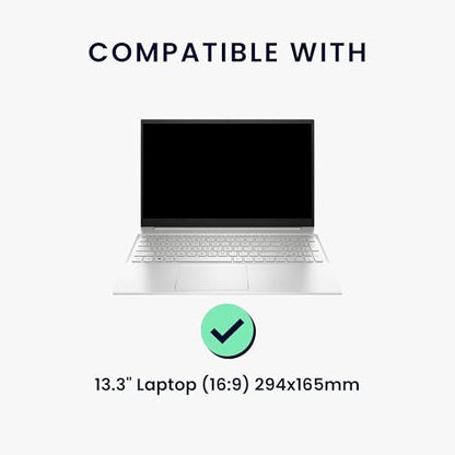 kwmobile Laptop Privacy Screen for 13.3" Laptop (16:9) 294x165mm - Computer Privacy Screen Shield - Laptop Monitor Protector - Anti Glare and Blue Light Blocking