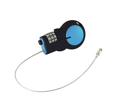 Lewis N. Clark Cable Luggage Lock | TSA Approved | Travel Or Bike Lock | Set Your Own Combination | 30-inch Retractable Steel Cable - color: Blue