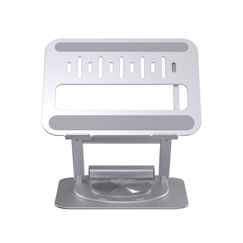 ADAM ELEMENTS Hub Stand Ultra - 6-in-1 Magnetic Detachable USB-C Hub & Ergonomic Laptop Stand, Foldable 4K HDMI Docking Station for MacBook Pro/Air M4 M3 M2 M1, iPad & 17" Laptops - color: Silver