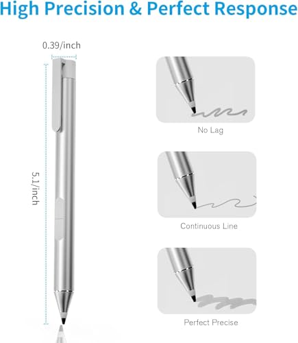 Active Stylus Pen for Dell 2 in 1 Laptop for Latitude 5285 5289 5290 7285 7390 7400, Inspiron 7420 7425, XPS 15 9570, Computer Touchpad Stylus (Check The Compatible List Before Purchase)