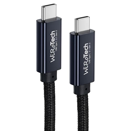 USB C to USB C Cable 1ft, USB 3.1 Gen2 10Gbps 100W PD Fast Charging | Meta Quest 2 3 Oculus Link Cable | 4K@60Hz Video E-Marker | MacBook iPad Pro Samsung Galaxy PS5 (Black) - color: Black, size: 1 Foot