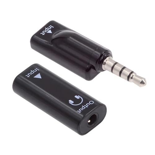 cablecc 2pcs/lot 16bit 48kHz USB-C Female Type-C to 3.5mm Male & Female Audio AUX & MIC Sound Card Adapter Compatible with Laptop Tablet Phone - style: USB-C to DAC 3.5mm M+F 2pcs