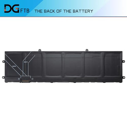 DWVRR New Laptop Battery Replacement for Dell Alienware X15 R1 R2 X17 R1 R2 Inspiron 16 7620 2-in-1 Alienware X15 R1 NAWX15R101 X17 RTX 3080 P48E 817GN 0817GN NR6MH 0NR6MH 0017GN (11.4V 87Wh/7250mAh)
