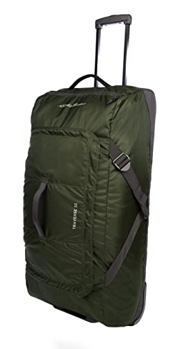 Eddie Bauer Traverse Luggage | Roller Wheels | Telescoping Handle | Travel | Vacation | Ripstop Nylon - Dark Loden, 31" - color: Dark Loden, size: 31"