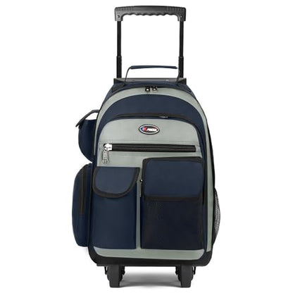 20" 2-in-1,Wheeled Travel Luggage Bag w/Telescopic Handle | Rolling Travel Luggage w/2 Wheels,Trolley Suitcase,Spacious Storage Design,2560-20''-Blue - color: JH-2560-Blue-20