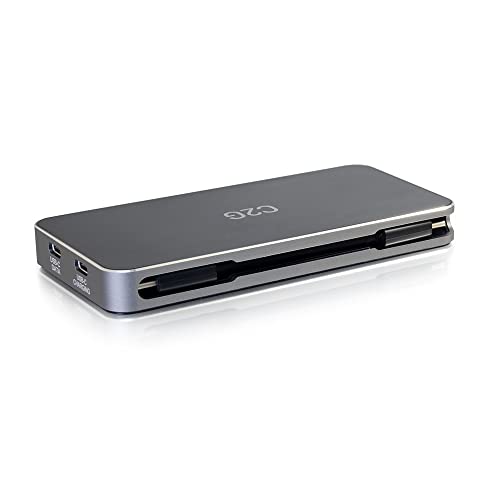 C2G USB-C 7-in-1 Dual Display MST Docking Station with HDMI, DisplayPort, VGA and Power Delivery up to 100W - 4K 30Hz