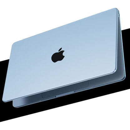 Macaset for MacBook Air 15 inch Case M5 M4 M3 M2 2026-2023 Mac Laptop Cover | Sky Blue Color Match, Matte Clear, Anti Fingerprint & Scratch, Close Seamless, Protective Hard Shell, Ultra Thin Snap on Fit - color: Sky Blue Clear