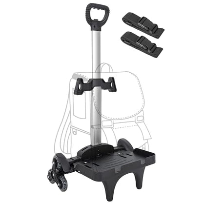 Backpack Trolley with Edge Guard, 6-Wheels Rolling Dolly Cart for Backpack | Travel Hand Truck for Luggage - size: 6 Wheels with Edge