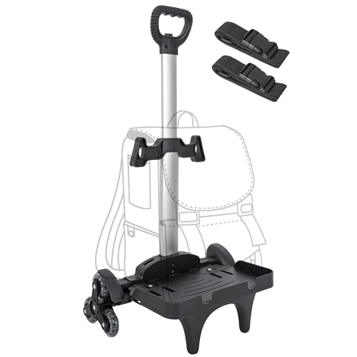 Backpack Trolley with Edge Guard, 6-Wheels Rolling Dolly Cart for Backpack | Travel Hand Truck for Luggage - size: 6 Wheels with Edge