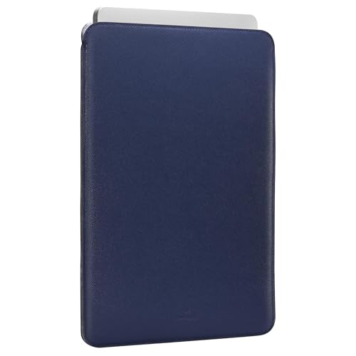 Comfyable Laptop Sleeve 14 Inch Precisely Compatible with MacBook Pro M5 M4 M3 M2 Pro/Max 2026-2021, Faux Leather Cover Case, 14 in, Midnight Blue - color: Midnight Blue, size: For 14" MacBook Pro