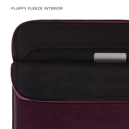 Comfyable Slim Protective Laptop Sleeve Compatible with 13/14 Inch MacBook Air & MacBook Pro M5/M4/M3/M2 Pro/Max 2026, Mac Travel Case, Laptop Pouch, Slim PU Leather Cover, Berry Brown - color: Berry Brown, size: For 13.3"-14" Mac Pro / Mac Air