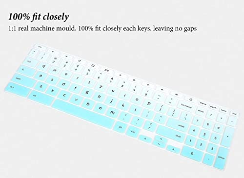 CASEDAO Keyboard Cover for Acer Chromebook 315 CB315-3HT-C296/C6XF/C16B 15.6 inch,Acer 715 CB715 15.6''/Acer 317 17.3''[NOT Without Numeric Keypad]-Gradual Mint - color: Gradual Mint