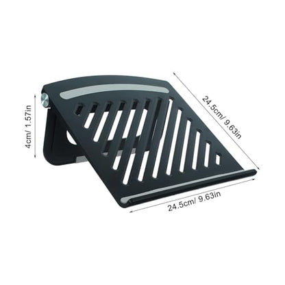 PRETYZOOM Multi-Angle Foldable Laptop Stand Ergonomic Ventilated Laptop Riser Portable Computer Holder for Desk Use Compatible with
