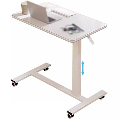 Adjustable Standing Desk for Office, Mobile Laptop Table for Bed Side, Hospital Movable Nursing Table, Portable Sofa Table for Living Room