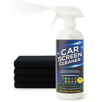 16oz Screen Cleaning Kit with Spray and Micro-Fibre Cloth Wipe (1 Pack) for Car Screens, Computer Screens, Laptops, iPads & Phones; Touchscreen Electronics Cleaner to Erase Dust or Fingerprints - size: 1 Pack