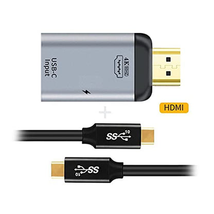 xiwai 100W 10Gbps Cable & USB-C Type C Female Source to HDMI Sink HDTV & PD Power Adapter 4K 60hz 1080p for Phone & Laptop - style: USB-C Type C to HDMI with cable