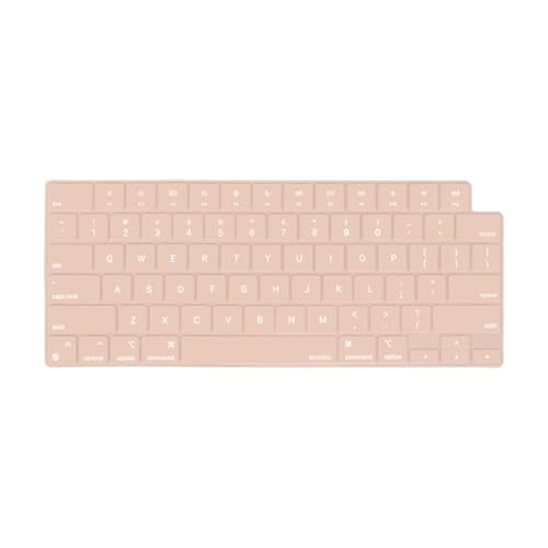 MOSISO Keyboard Cover with Solid Texture, Laptop keyboard Cover | Compatible with MacBook Air 15 inch M3 A3114 M2 A2941/Air 13.6 A3113 A2681/Pro 14/16 M4 M3 M2 M1 - color: Camel