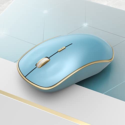 JOYACCESS Wireless Mouse for Laptop | 5 DPI Levels, Silent for Notebook, MacBook, Chromebook, PC - Blue - color: Blue