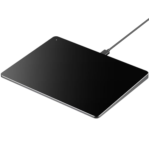 Wired Trackpad for Windows 10/11 – High-Precision Multi-Touch Portable Touchpad Mouse with Multi-Gesture, Ultra-Slim Aluminum Design, Compatibility for PC, Laptop, and Desktop Computers - color: Black