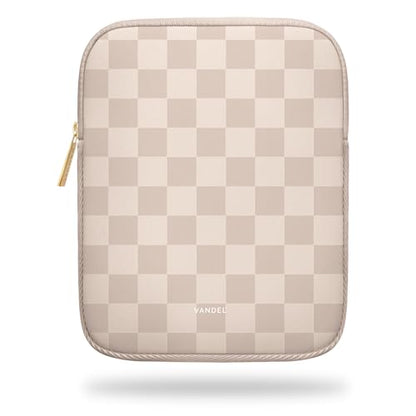 Vandel 9-11 Inch Tablet Sleeve, iPad Sleeve 11 inch Travel Pouch, Fits iPad Pro 11 Inch M4/ 10th Generation 10.9, 9/8th Gen 10.2/ Air 11" 5/4/3 10.9"/10.5", Pro 11 M2, Tab S8/S9 - color: a. Neutral Checker, size: 9-11 Inch Tablet