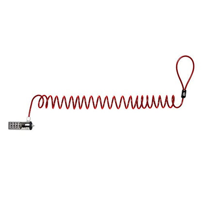 Kensington Portable Combination Cable Lock for Laptops and Other Devices - Red (K64671AM) - color: Red