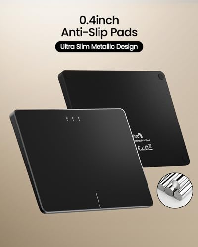 ProtoArc T1 Plus Bluetooth Trackpad for Win 11/10, Black | Large 6.4" touch surface, supports 3-device switching via Bluetooth. No USB receiver needed. Rechargeable and Multi-Gesture. - color: Black