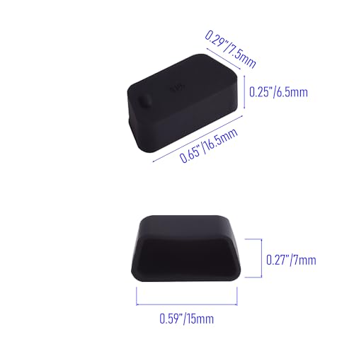 10 PCS VGA/DB9 Port Anti-dust Plugs, Silicone Covers Caps Stoppers, Port Protector for RS232, HDB15, DB9, 0.59 x 0.28 (LxW) - size: VGA/DB9/Black/10 PCS