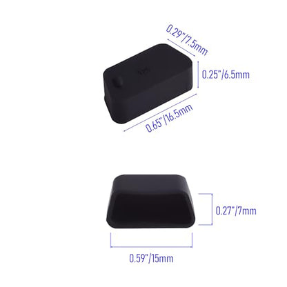 10 PCS VGA/DB9 Port Anti-dust Plugs, Silicone Covers Caps Stoppers, Port Protector for RS232, HDB15, DB9, 0.59 x 0.28 (LxW) - size: VGA/DB9/Black/10 PCS