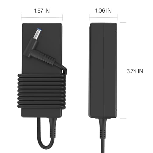 45w Smart ac Adapter Fit for HP 741727-001 721092-001 719309-001 TPN-CA14 L25296-002 Stream11 13 14 Pavilion 14 15 Elitebook G3 G4 ProBook G2 G3 G4 13252 19.5V 2.31A Power Charger Cord with Blue Tip