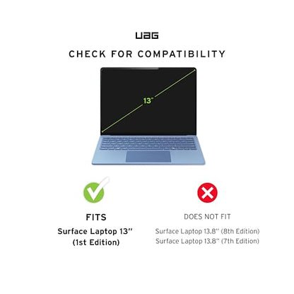 URBAN ARMOR GEAR UAG Designed for Microsoft Surface Laptop 13-inch (1st Edition) Case Plyo - Rugged Hard Shell One Piece Design Military Grade Transparent Clear Protective Cover, Ice