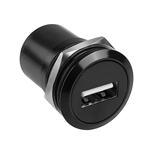 QIANRENON USB2.0 to USB B Threaded Fixed Printer Adapter USB2.0 Female to USB Type B Female Panel Mount Round Connector for PC Printer Scanner Laptop