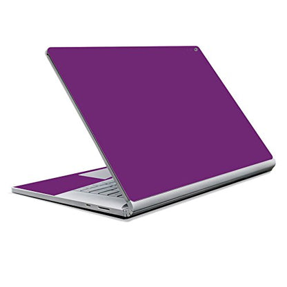 MightySkins Skin Compatible with Microsoft Surface Book 2 13" (2017) - Solid Purple | Protective, Durable, and Unique Vinyl Decal wrap Cover | Easy to Apply, Remove | Made in The USA - color: Purple