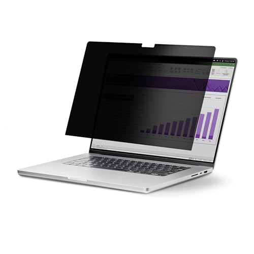 StarTech 13.3in 16:10 Laptop Privacy Screen, Flip-Up, +/-30 Deg. View | Anti-Glare Blue Light Filter, Laptop Security Shield, Touch-Enabled Privacy Filter