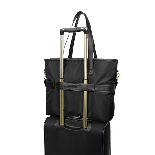 Kenneth Cole REACTION Madison Square Lightweight Hardside Chevron Expandable Spinner Luggage, Black, 2-Piece (20" Carry On + Tote) - color: Black, size: 2-Piece (20" Carry On + Tote)