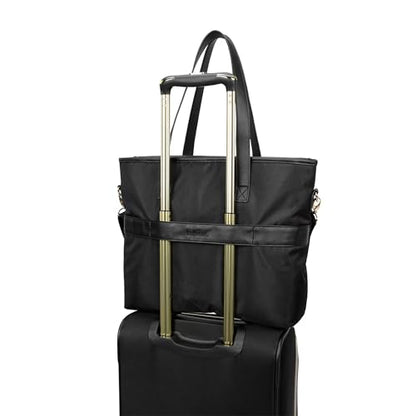 Kenneth Cole REACTION Madison Square Lightweight Hardside Chevron Expandable Spinner Luggage, Black, 2-Piece (20" Carry On + Tote) - color: Black, size: 2-Piece (20" Carry On + Tote)
