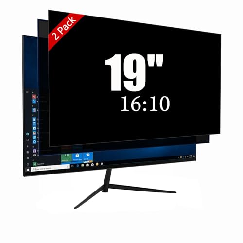 [2 Pack] 19 Inch Computer Monitor Privacy Screen, Blue Light Filter | Computer Screen Privacy Shield With Anti-Glare And Eye Protection For 19" 16:10 Monitors. - size: Monitor 19.0'' (16:10)