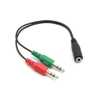 3.5mm Sound Adapter Y Splitter 3.5mm Cable Headsets 2 Female to 1 Male for Laptop Phone Earphone Headphone Microphone Headphone Splitter