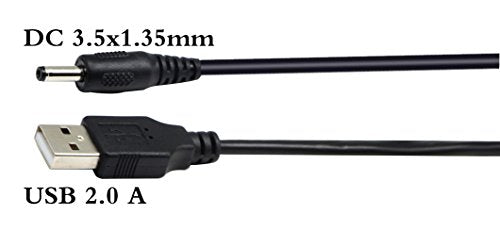 USB 2.0 A Male to DC 3.5x1.35mm Male Adapter Cable 5 Volt DC Barrel Power Jack Charging Cable for Tablet, Electronic Dog, Access Control Attendance (28CM/11inch, DC 3.5x1.35mm)(2packs) - color: 28CM DC 3.5x1.35mm