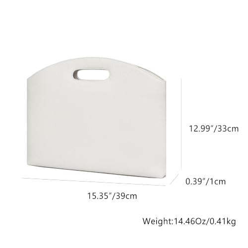 Official Document Computer Bag Stylishly Sleek with Multiple Compartments and Easy to Carry Design - color: Off-white/Pu
