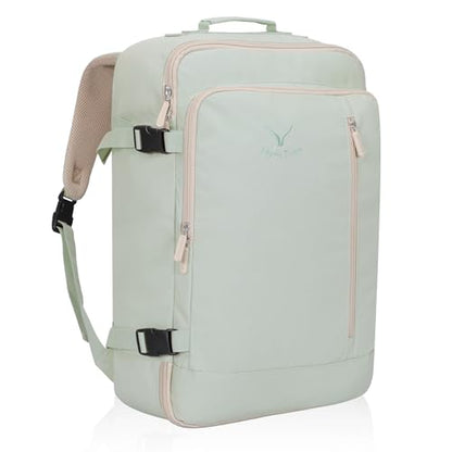 Carry on Backpack 38L Large Travel Backpack for Women Flight Approved Weekender Bag Laptop Backpack Men 15 inches Mint Green - color: Mint Green
