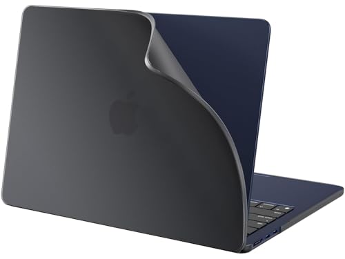 BlueSwan Flexible Case for MacBook Air 15 inch, M5 M4 M3 M2 2026-2023 | Anti-Scratch Protective Laptop Cover with Grippy Matte Texture, Seamless Fit and Lightweiht, Frosted Black - color: Frosted Black, size: Air 15-inch (2026-2023)