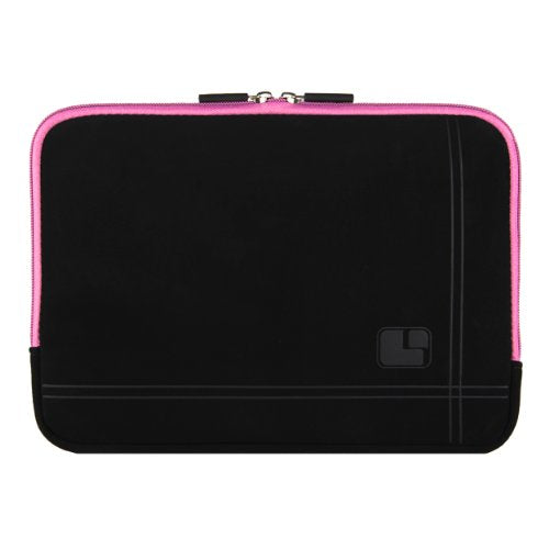 13 Inch Laptop Sleeve Case Water-Resistant Neoprene Padded Cover - Pink - color: Pink