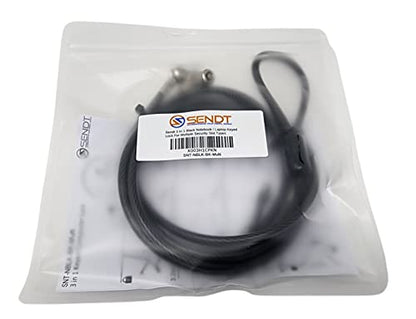 Sendt 3 in 1 Black Notebook/Laptop Lock for Kensington, Nano, and Wedge Security Slots