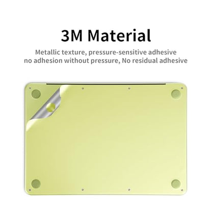 4 in 1 Ultra Thin 3M Vinyl Full Size Laptop Skin Palm Rest Sticker for 2026 New Released MacBook Pro Neo 13 Inch A3404 with A18 Chip - Citrus Yellow - color: Citrus Yellow