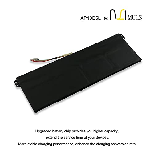 MULS AP19B5L Laptop Battery for Acer Aspire 5 A515-43 A515-52 SF314-42 | A515-43-R19L A515-43-R73N A515-43-R6MB A515-43G A515-52G SF314-42-R2VJ SF314-42-R2CZ SP314-21N-R5FR Vero AV15-51 15.4V 54.6Wh
