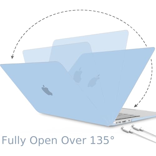 B BELK Compatible with MacBook Air 13 inch Case 2010-2017 Model A1466 A1369 | Matte Plastic Laptop Hard Shell Case for Old MacBook Air 13.3 inch with Keyboard Cover & Screen Protector, Blue - color: Blue