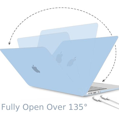 B BELK Compatible with MacBook Air 13 inch Case 2010-2017 Model A1466 A1369 | Matte Plastic Laptop Hard Shell Case for Old MacBook Air 13.3 inch with Keyboard Cover & Screen Protector, Blue - color: Blue