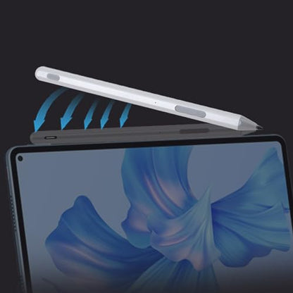 Pens for Touchscreens, Rechargeable Capacitive Pen with Magnetic Attachment Function, High Precision and Sensitivity, 2 Replaceable Tip (Black) (Silver) - color: Silver