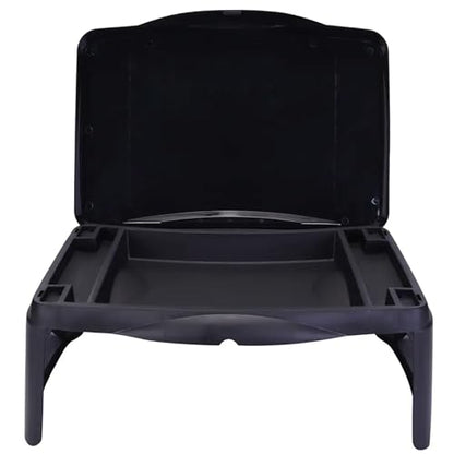 Folding Black Lap Desk with Storage 17x11 - Durable Lightweight Portable Laptop Computer Children's Desks for School Homework or Kids Reading or Drawing. No Assembly Required.