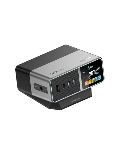 CUKTECH 30 Ultra Desktop Charging Station, 300W Max DC and 140W USB C Charger, 5-Port Fast GaN Charger, Compatible with iPhone, Galaxy, MacBook, Razer, Dell for Home Office, Gaming Desk Accessories